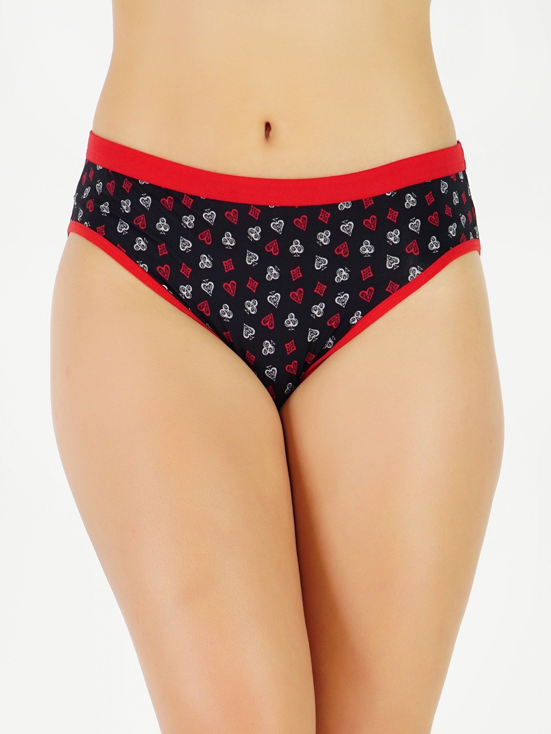 

GOTO Women Printed Basic Briefs, Black