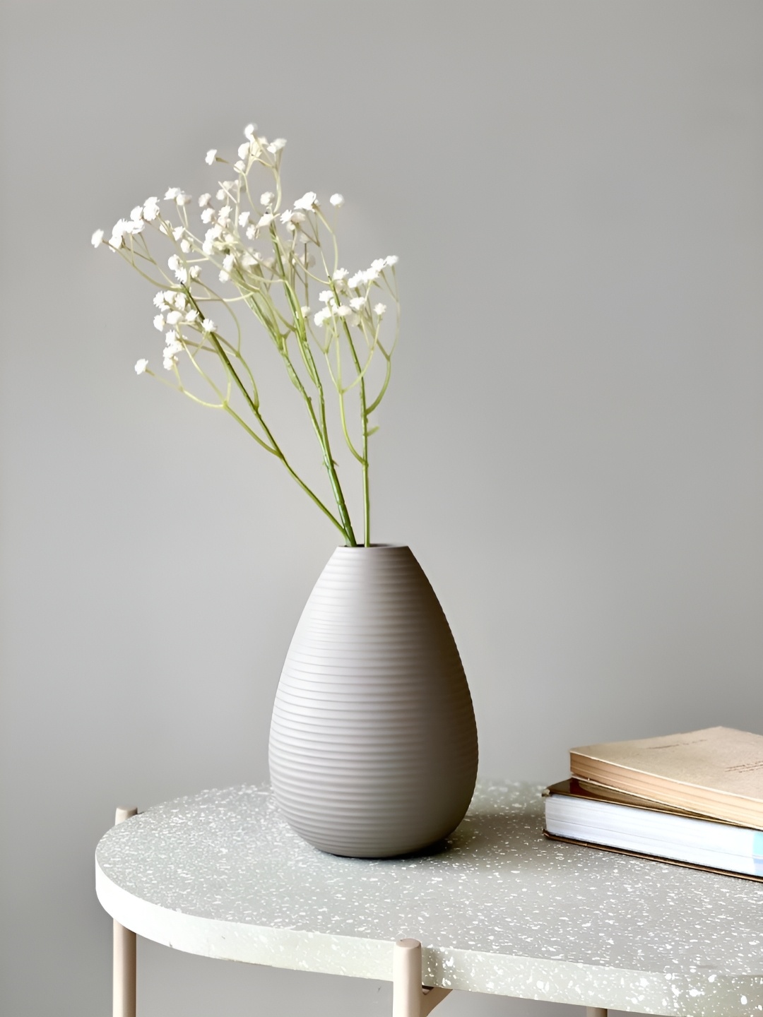

Mason Home Light Grey Amphora Oval Small Vase