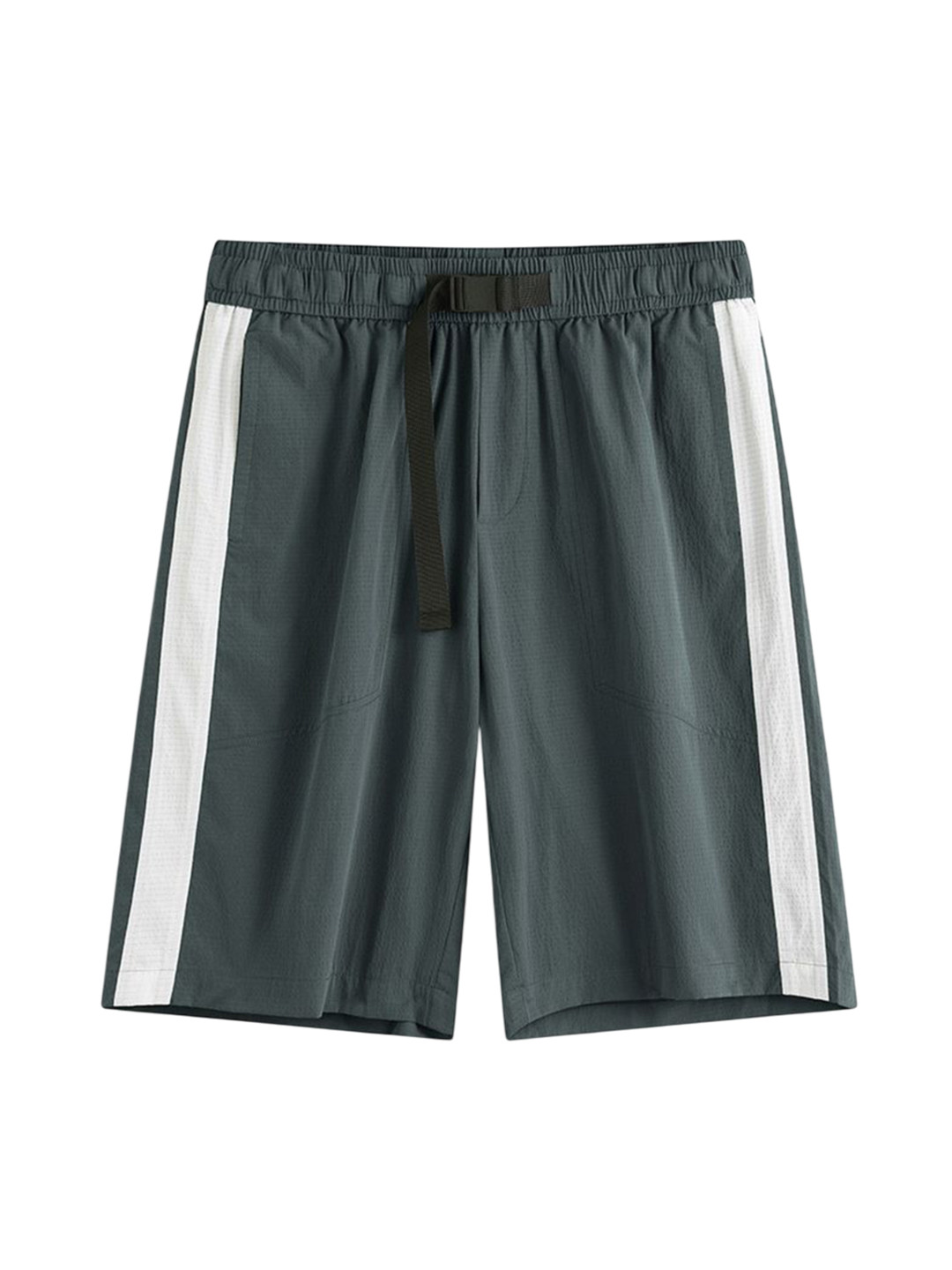 

StyleCast x Revolte Men Striped Shorts, Grey