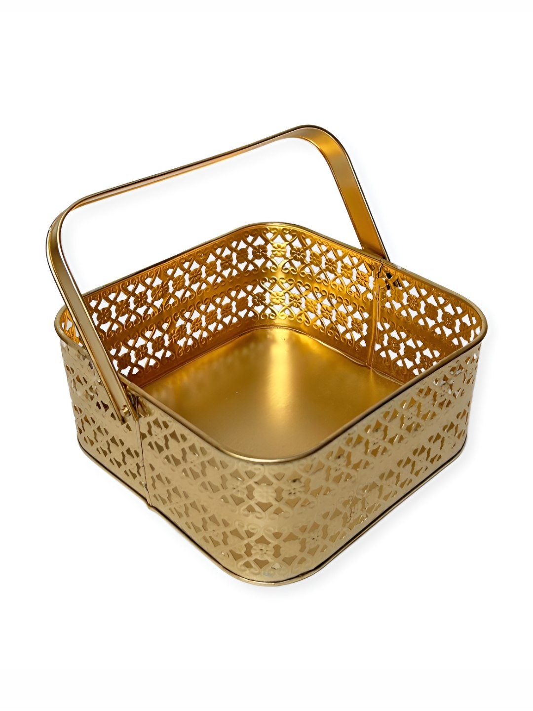 

ARTSY Gold-Toned Metal Easy to Clean Fashion Fruit and Vegetable Basket