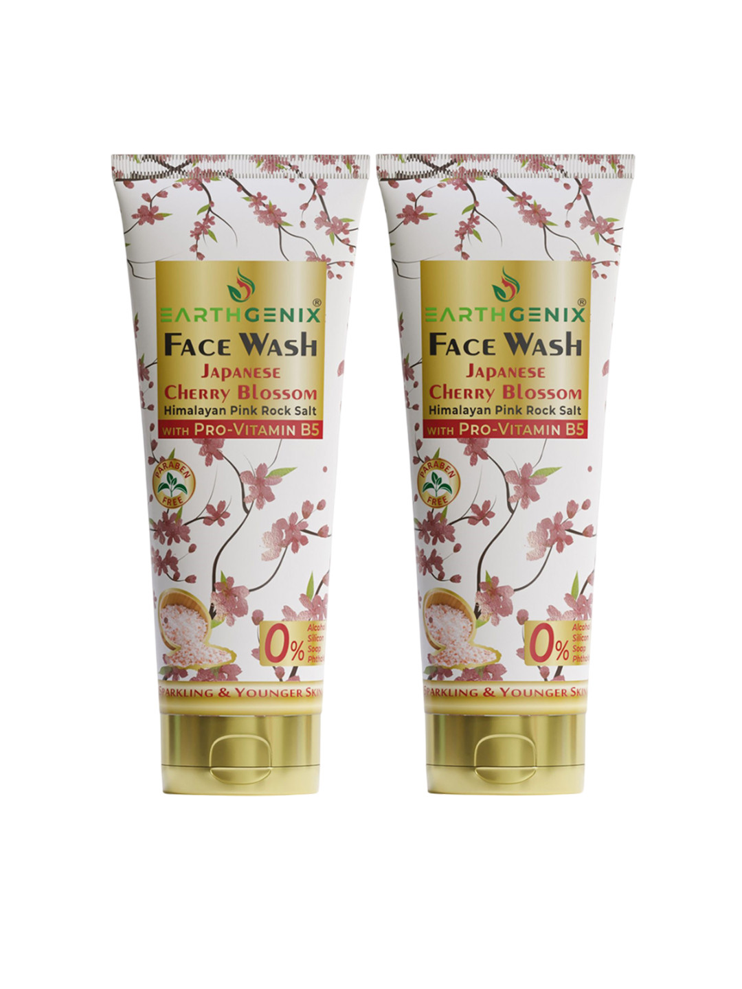 

Earthgenix Set Of 2 Japanese Cherry Blossom Face Wash- 100 ml Each, White