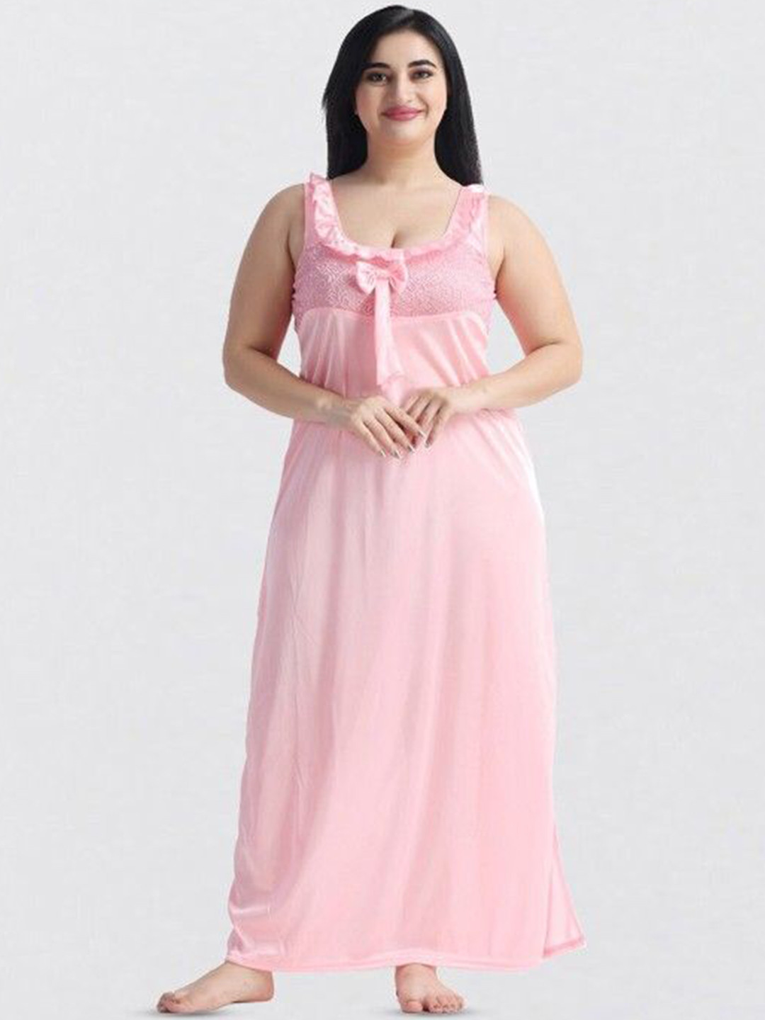 

Xivir Women Maxi Everyday Nighty with Robe, Pink