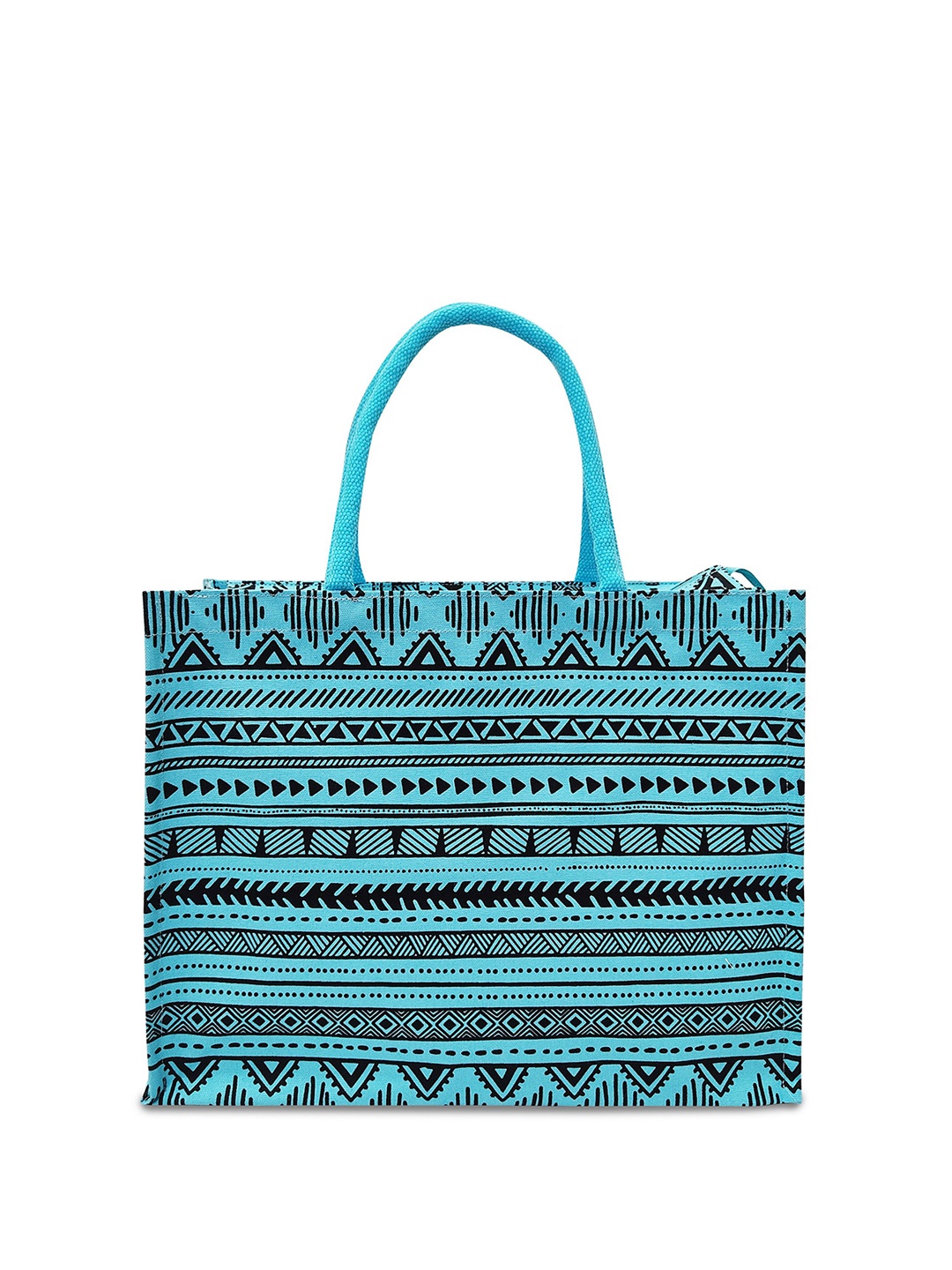

earthbags Geometric Printed Lunch Bag, Turquoise blue