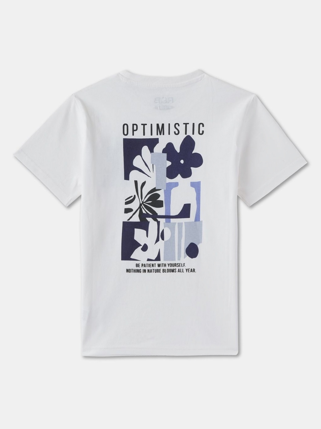 

R&B Boys Graphic Printed Round Neck Cotton T-shirt, White