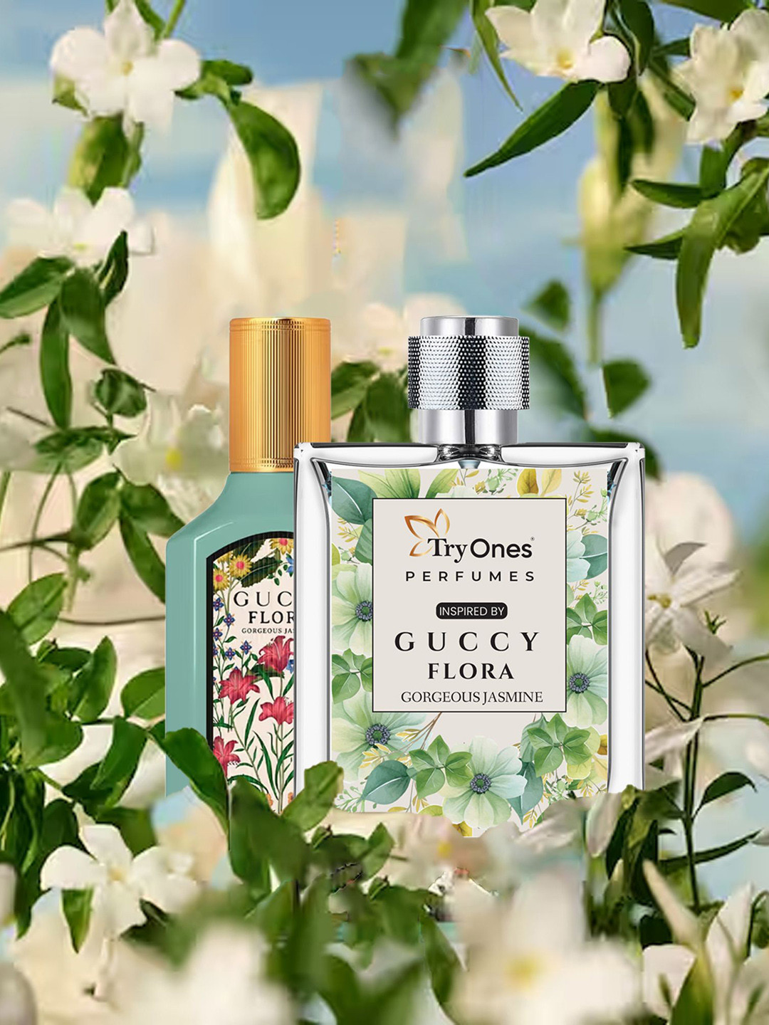 

TRYONES Guccy Flora Gorgeous Jasmine Long-Lasting Perfume - 50 ml, Green