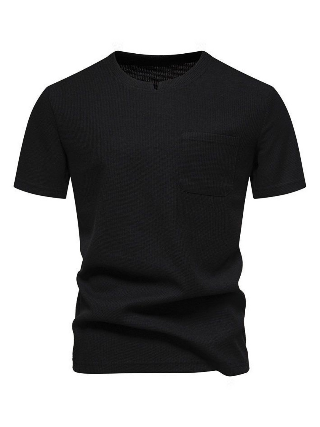 

StyleCast x Revolte Men Solid Round Neck T-shirt, Black