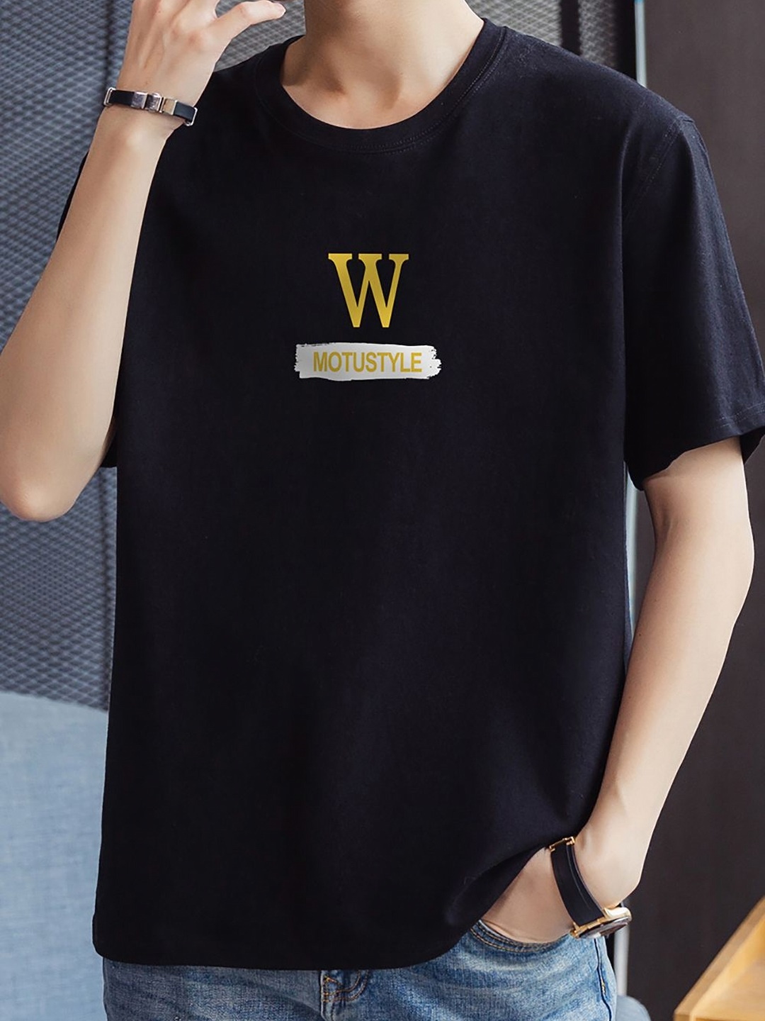

StyleCast x Revolte Men Typography Printed Round Neck T-shirt, Black