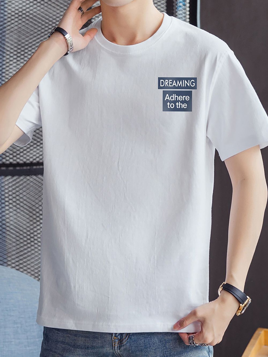 

StyleCast x Revolte Men Typography Printed Round Neck T-shirt, White