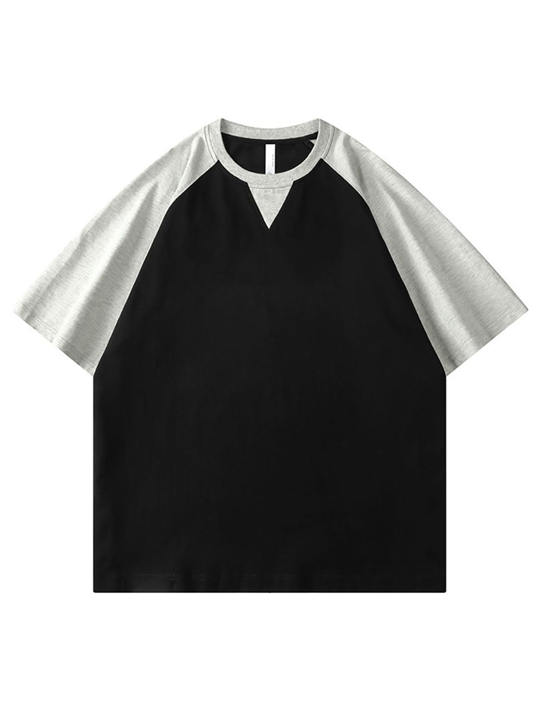 

StyleCast x Revolte Men Colourblocked Round Neck Cotton T-shirt, Black