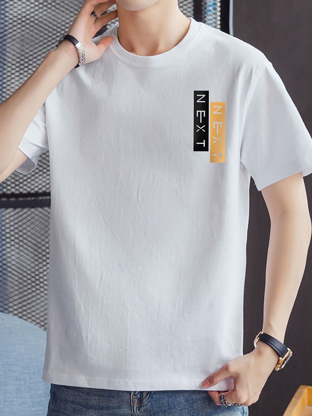 

StyleCast x Revolte Men Typography Printed Round Neck T-shirt, White