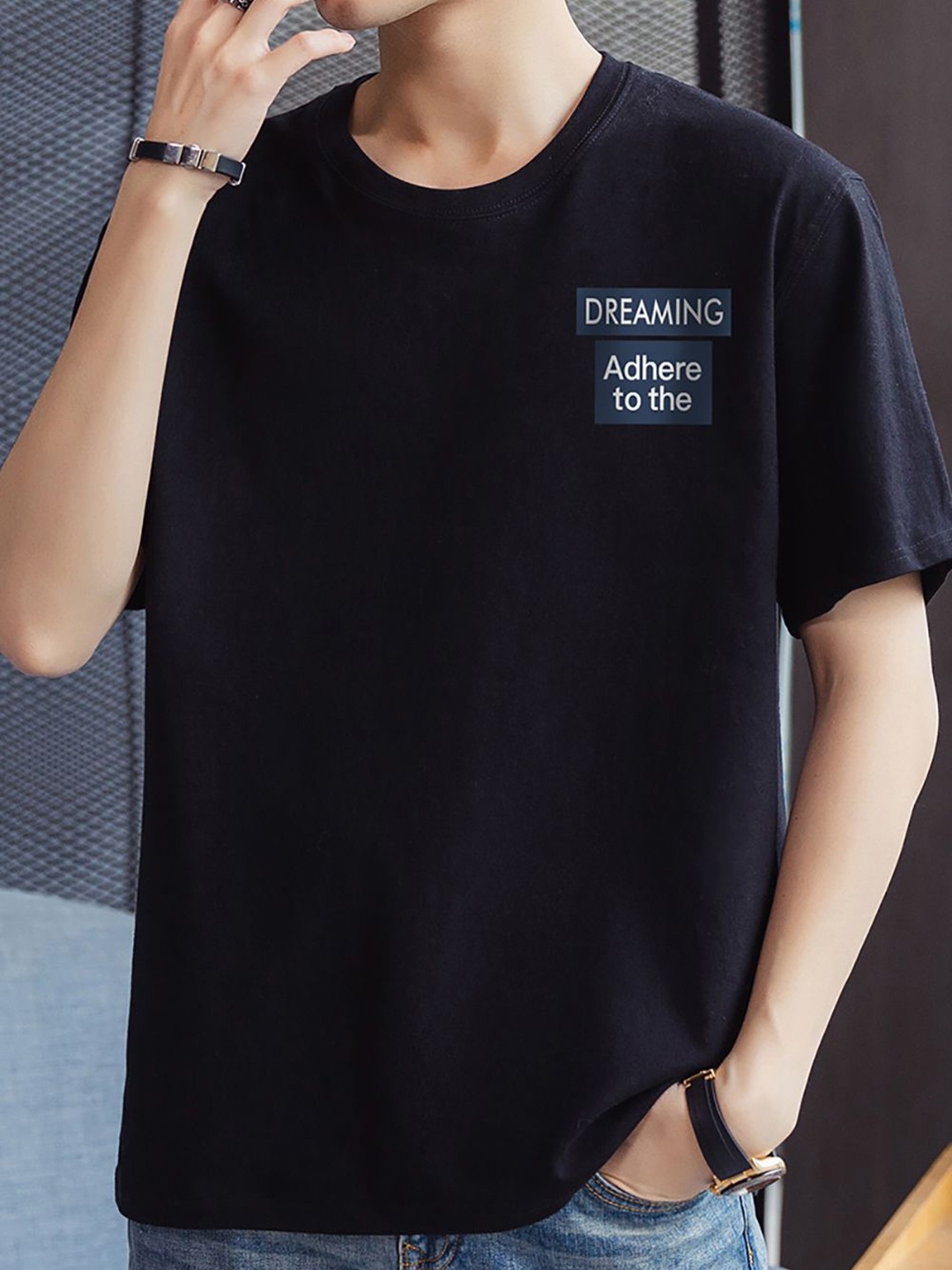 

StyleCast x Revolte Men Typography Printed Round Neck T-shirt, Black