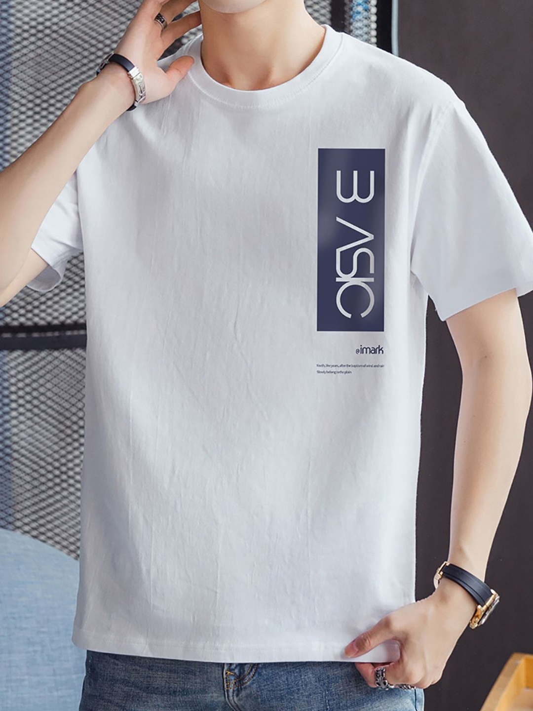 

StyleCast x Revolte Men Typography Printed Round Neck T-shirt, White