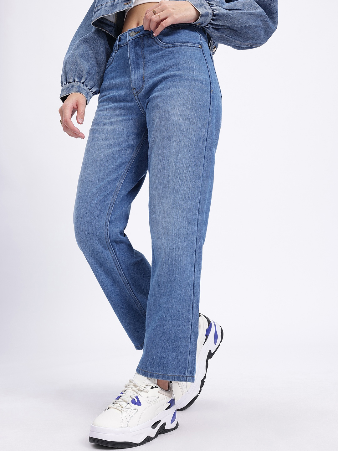 

glitchez Effortless Edge Straight Fit Jeans, Blue