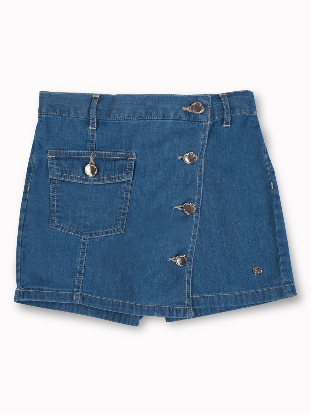

Gini and Jony Girls Mid-Rise Denim Skorts, Blue