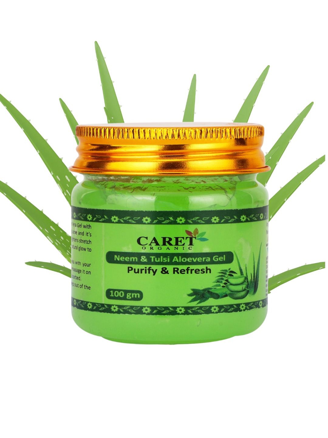 

CARET ORGANIC Neem & Tulsi Pure Aloevera Gel- 100 g, White