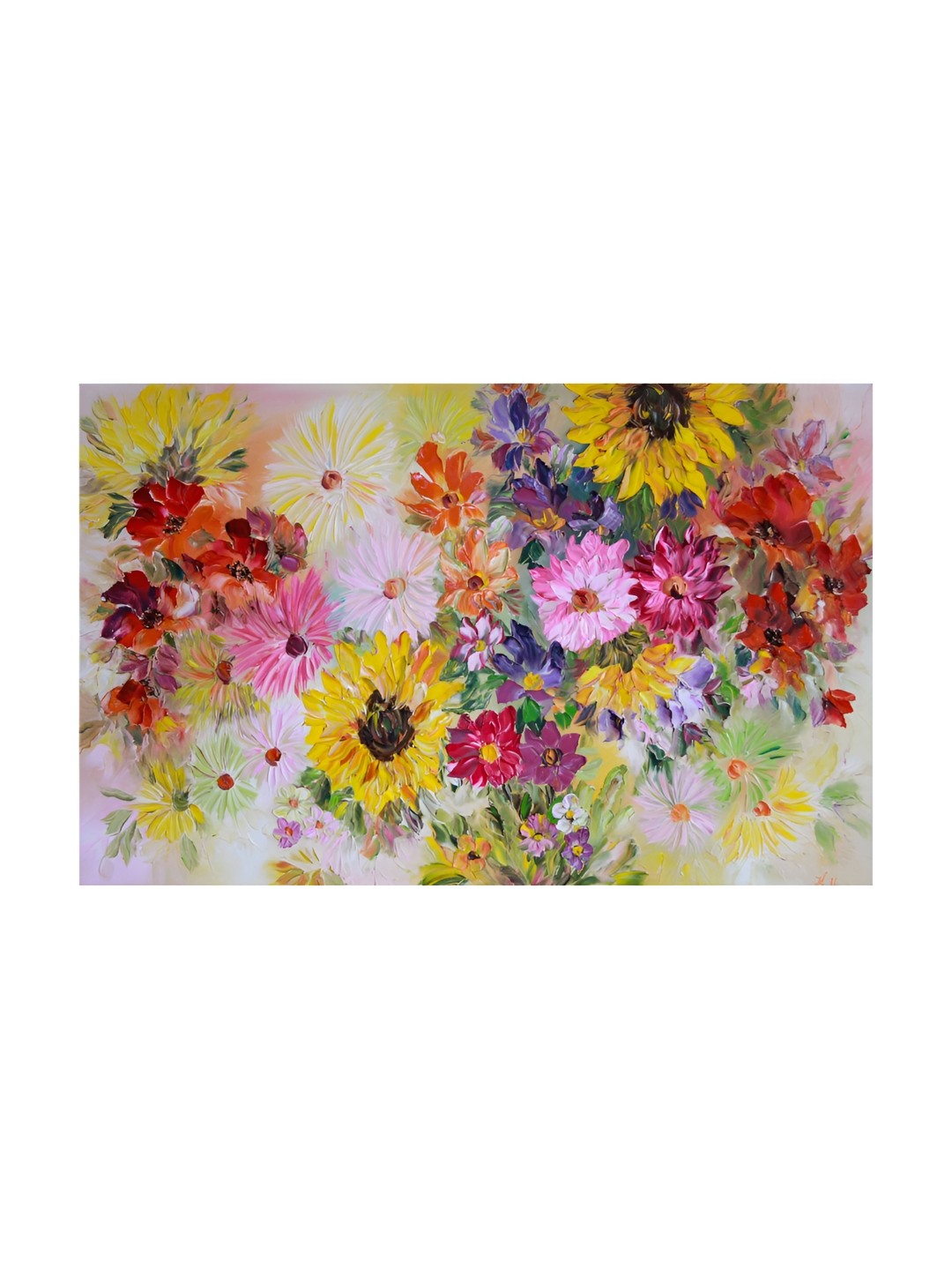 

Inephos Yellow & White Floral Printed Canvas Wall Art
