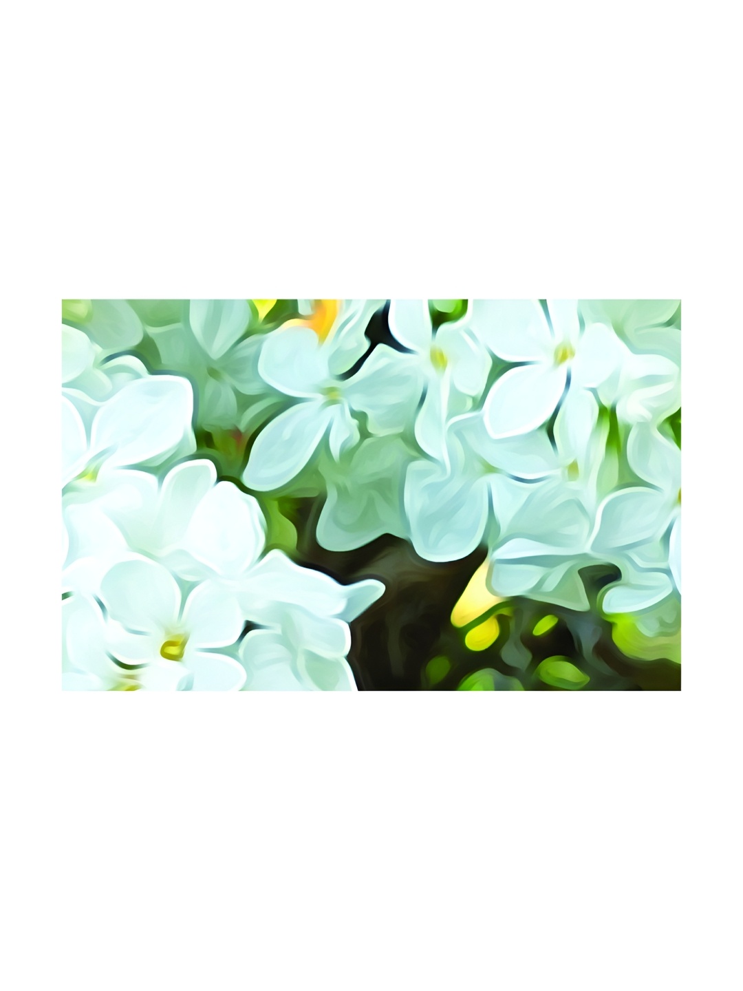 

Inephos Green And White Floral and Botanical Printed Canvas Wall Art