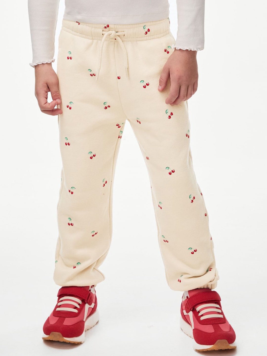 

Marks & Spencer Kids Printed Mid-Rise Joggers, Beige