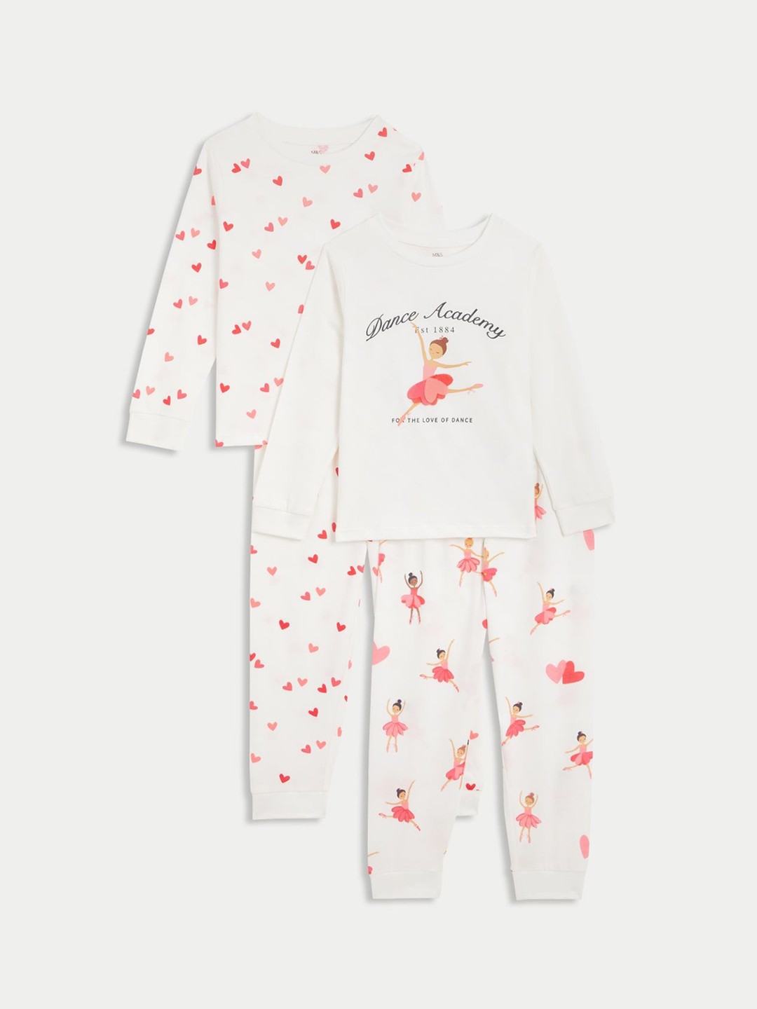 

Marks & Spencer Girls Printed Night suit, Pink