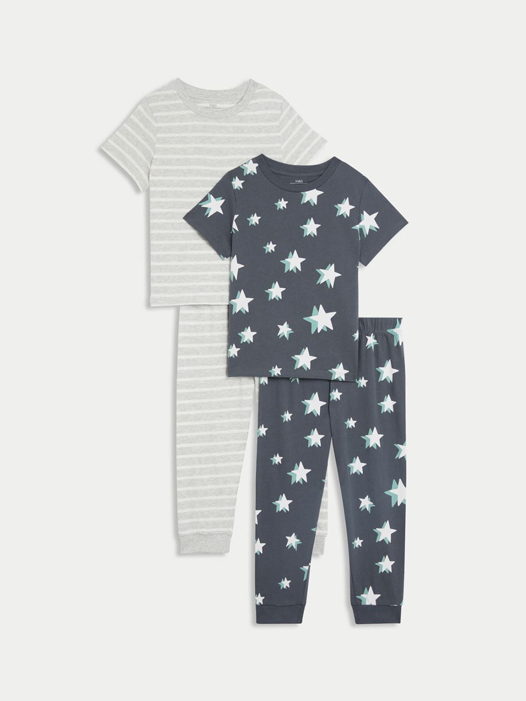 

Marks & Spencer Boys Printed Night suit pack of 2, Black