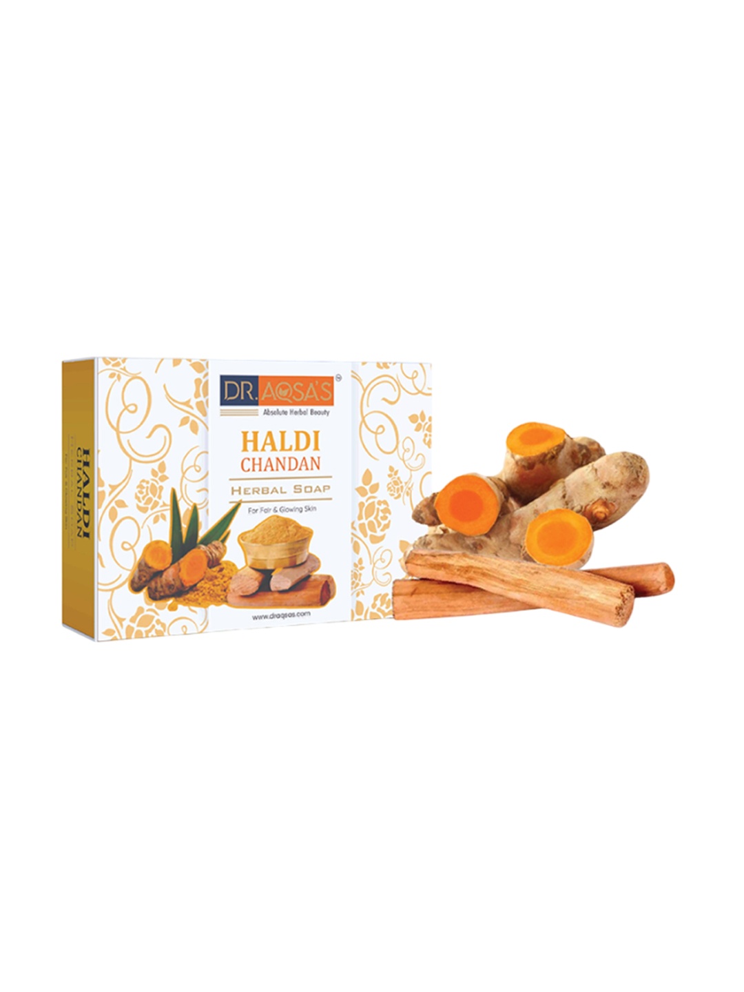 

Dr.Aqsas Haldi Chandan Herbal Soap- 100 g, White