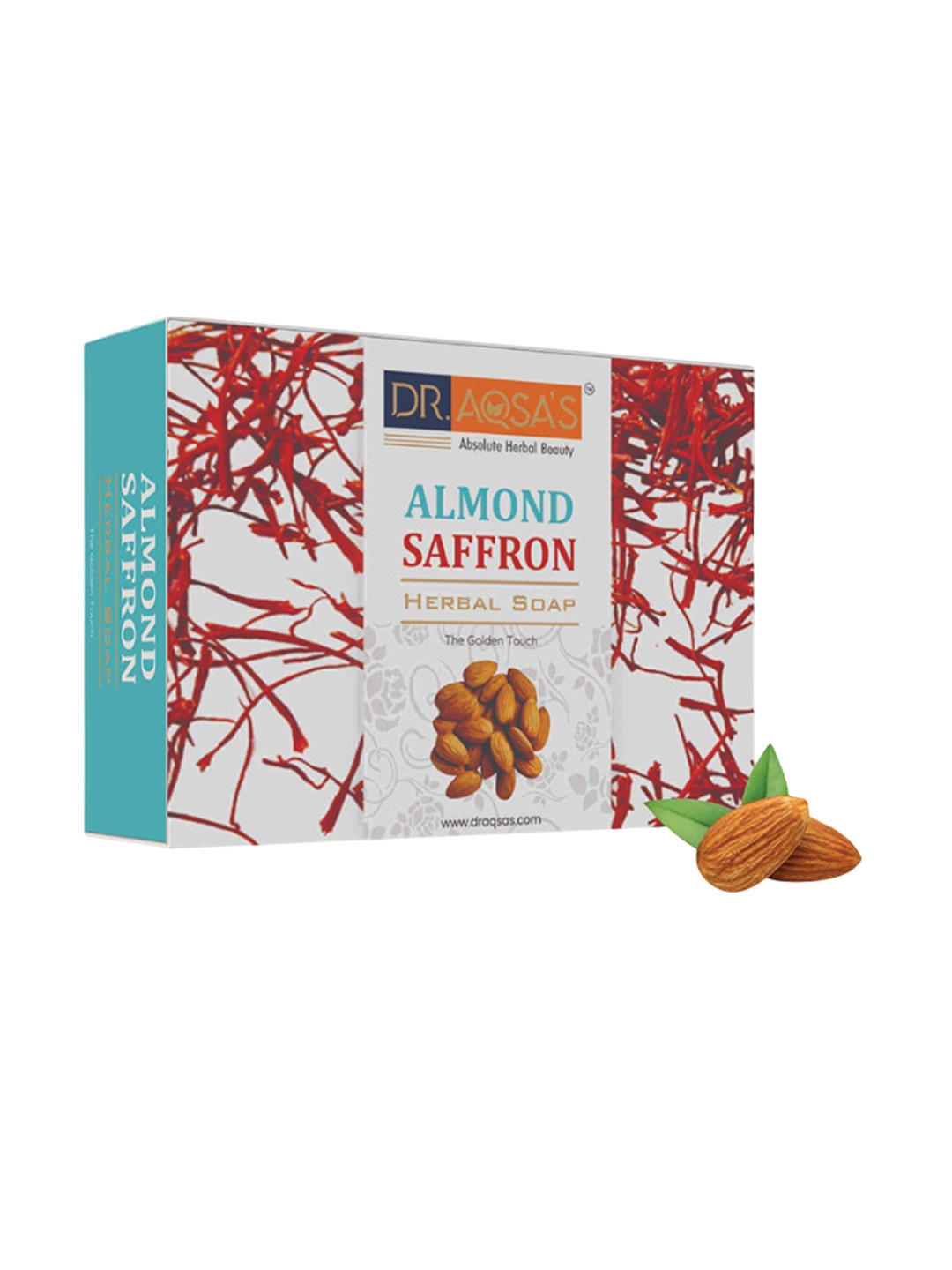

Dr.Aqsa's Almond Saffron Herbal Soap - 100 g, White