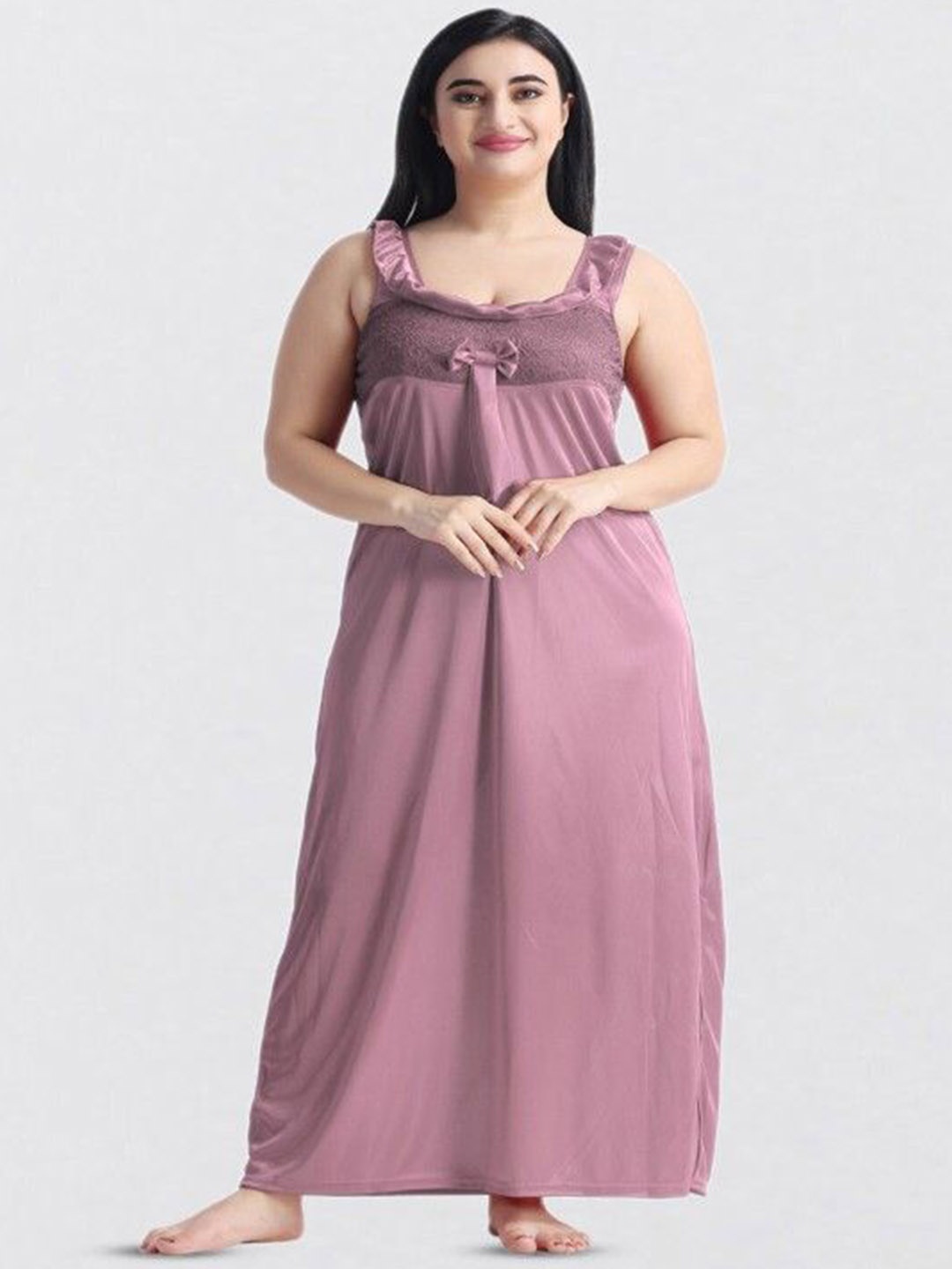 

Softwrap Maxi Nightdress With Robe, Pink