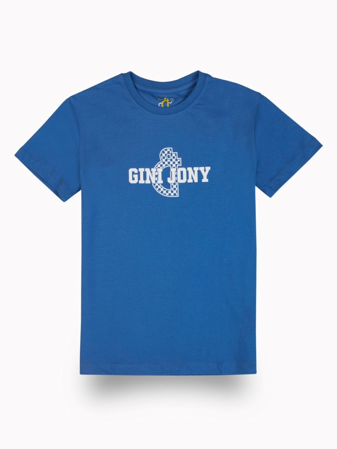 

Gini and Jony Boys Typography Printed Round Neck Cotton T-shirt, Blue