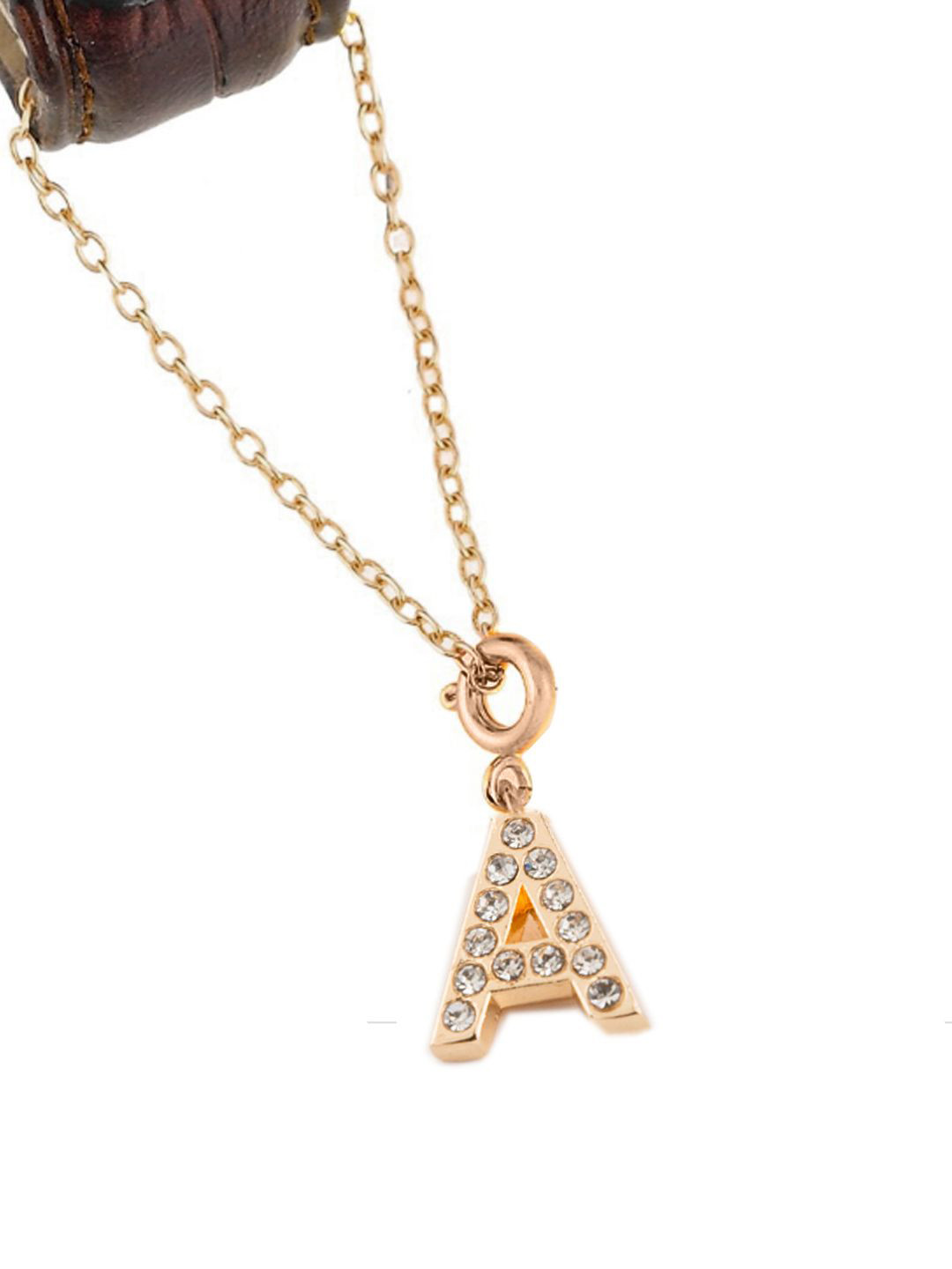 

CARPISA Stone Studded Embellished A Alphabet Bracelet Charm, Gold