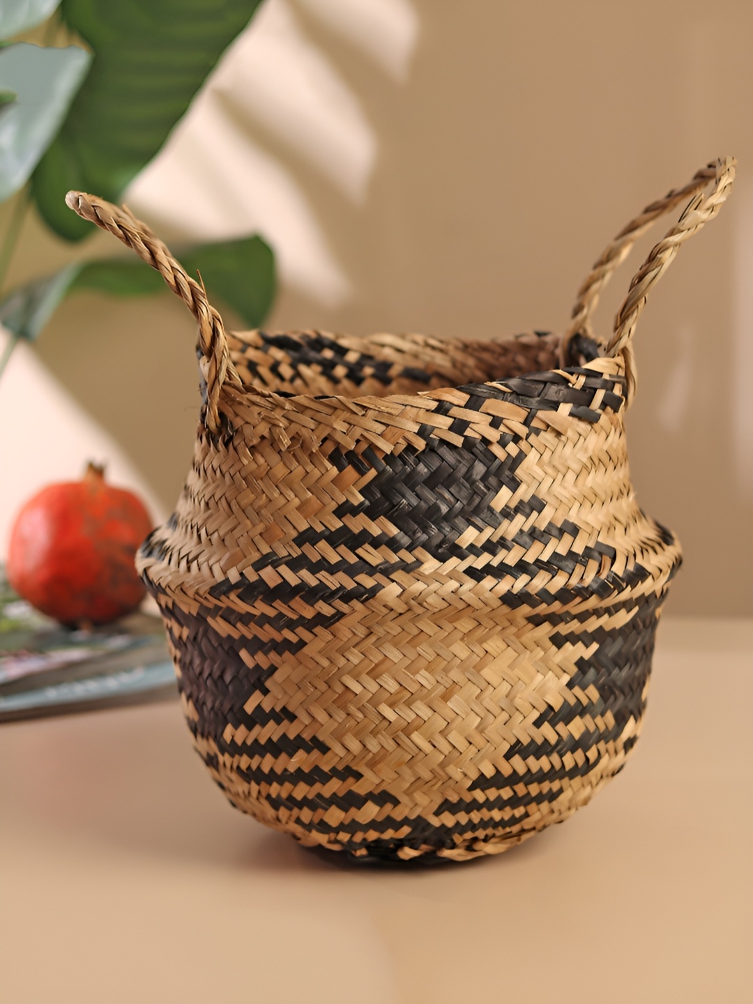 

HABERE INDIA Black Self Design Bamboo Reusable Multi-Utility Organiser