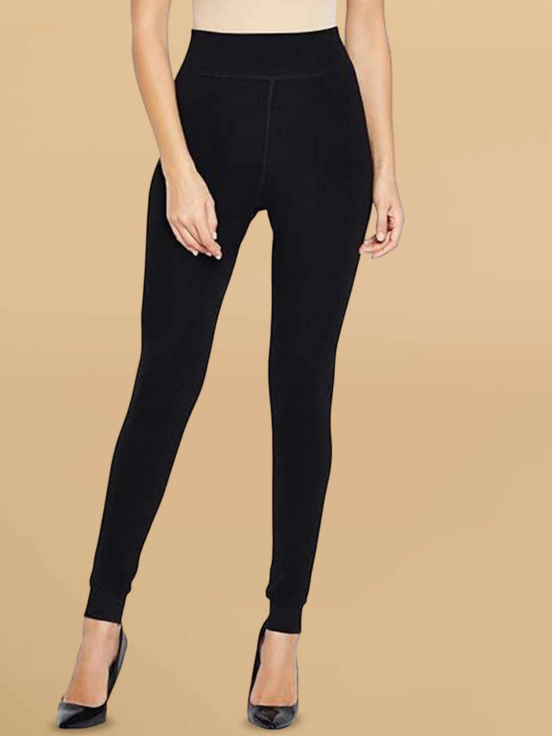 

Klassik Women Seamless Fur Fleece Thermal Bottom, Black