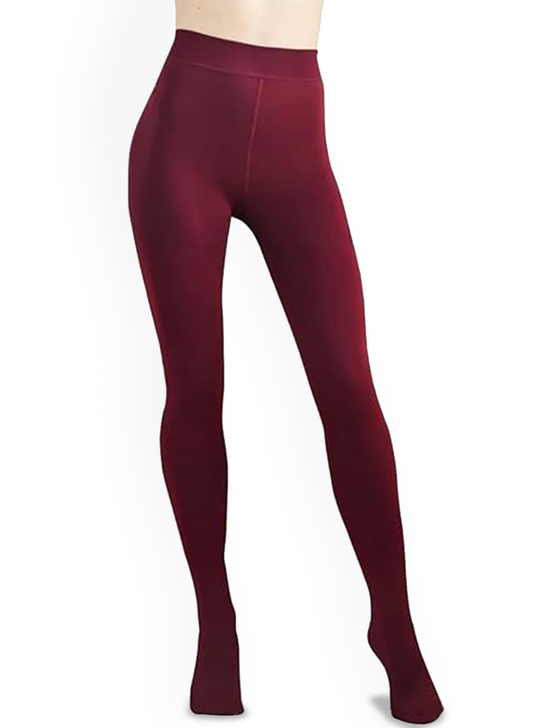 

Klassik Women Seamless Fur Fleece Thermal Bottoms, Maroon