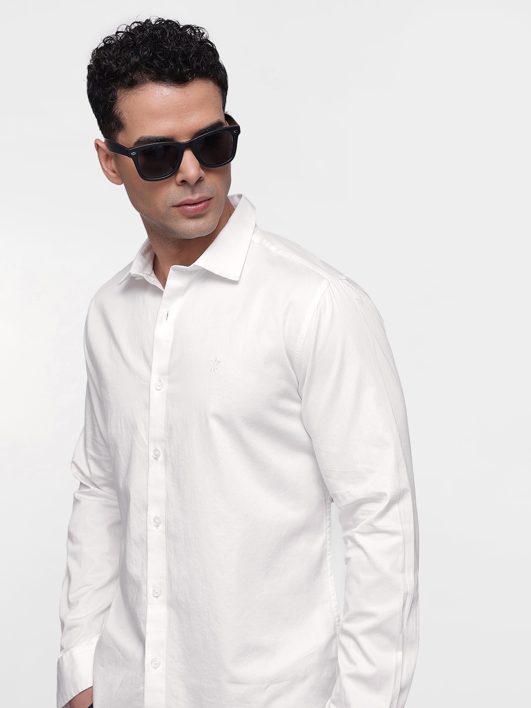 

French Connection Pure Cotton Slim Fit Casual Shirt, White