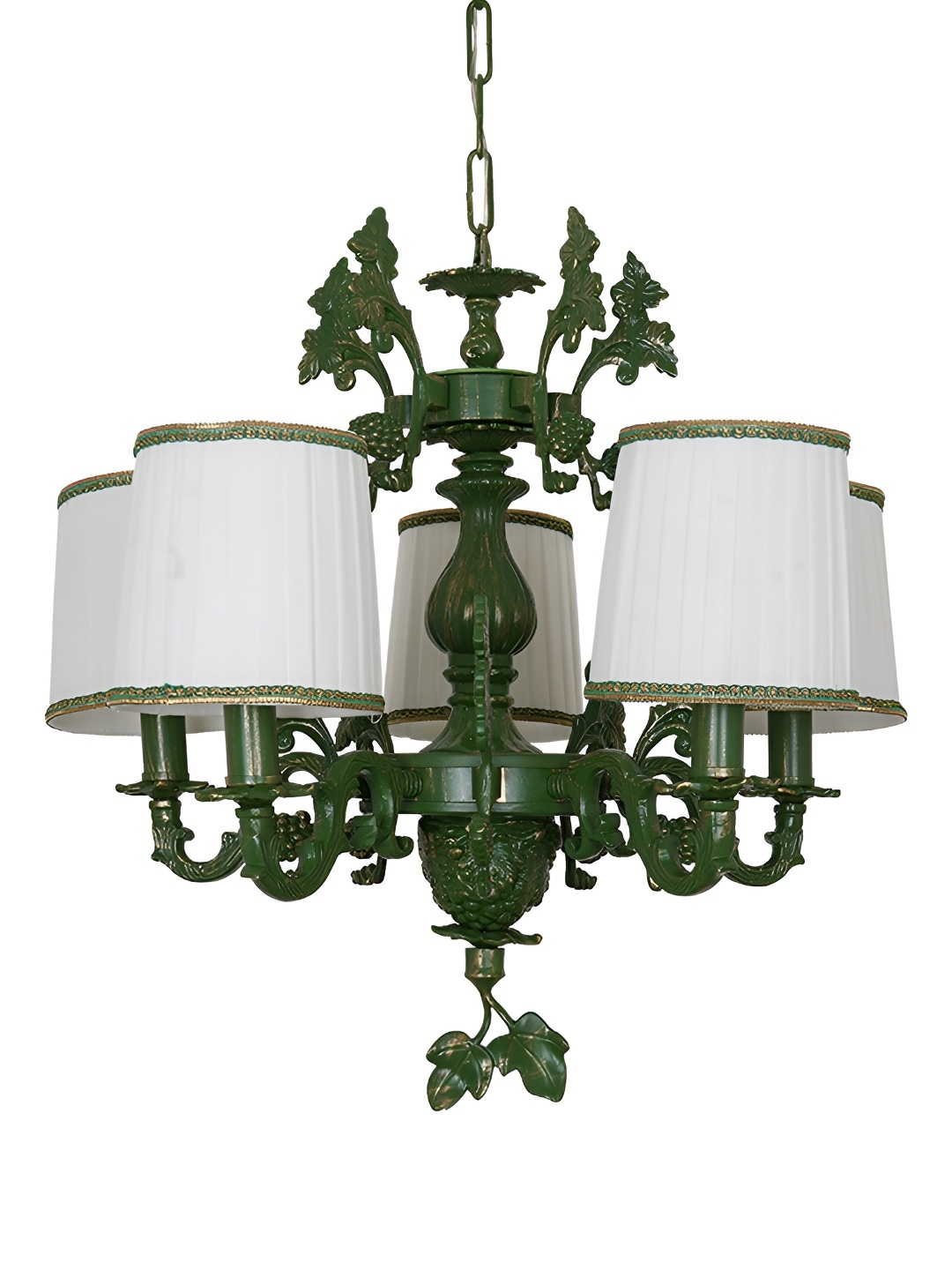 

Fos Lighting Green & White Textured Aluminium Cylinder Shaped Ceiling Lamp
