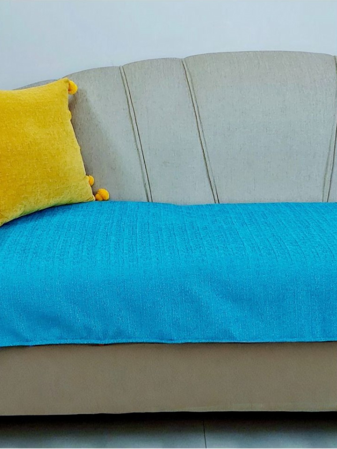 

THROWPILLOW Blue & Yellow Sofa Cover