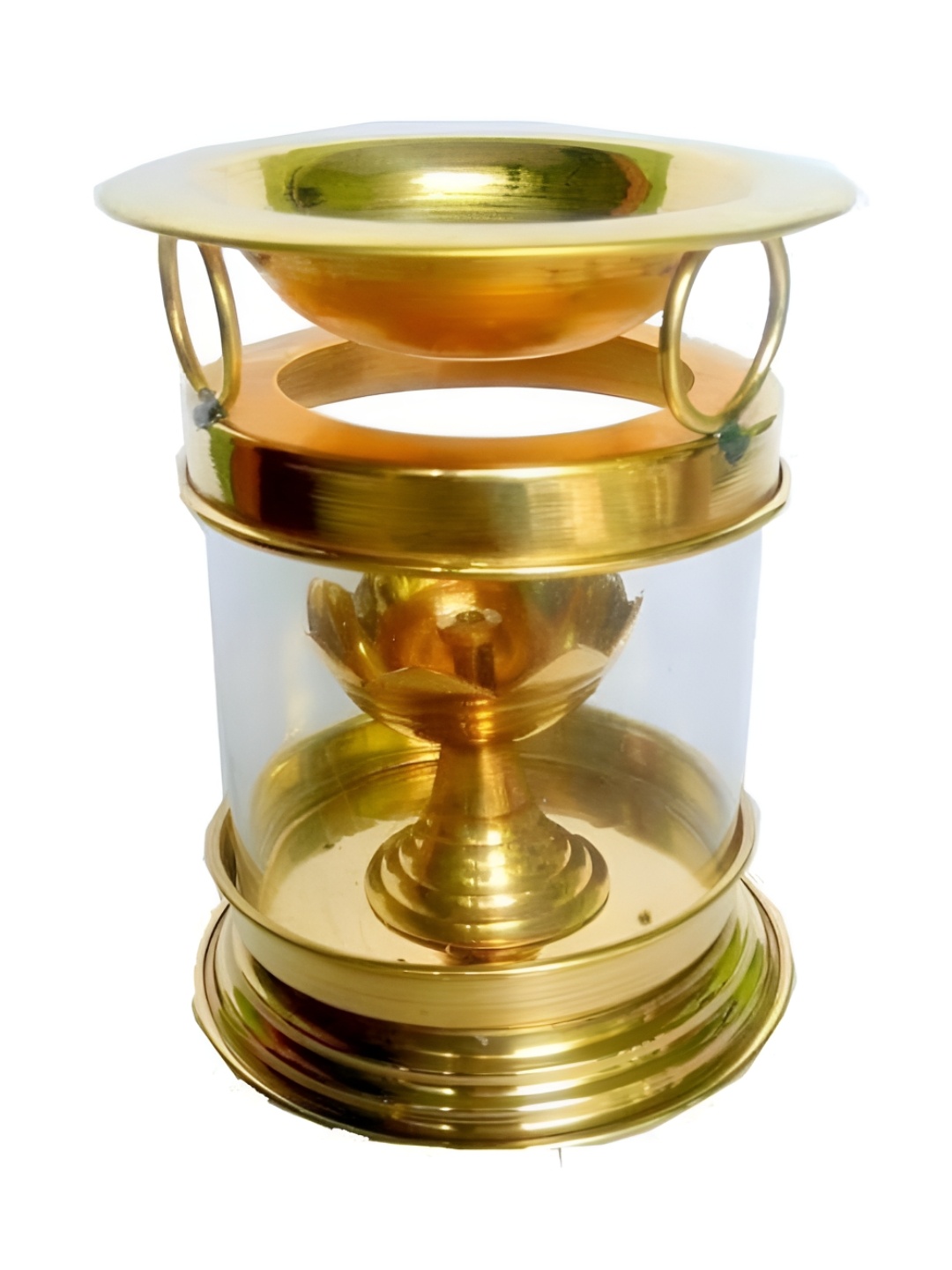 

CraftVatika Gold-Toned Textured Camphor Diffiuser Oil Diya 20 ml