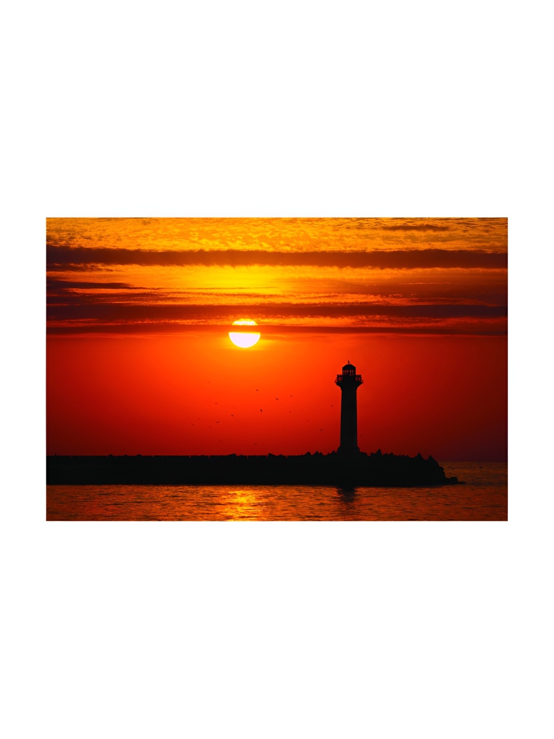 

Inephos Black & Orange Abstract Printed Canvas Wall Art