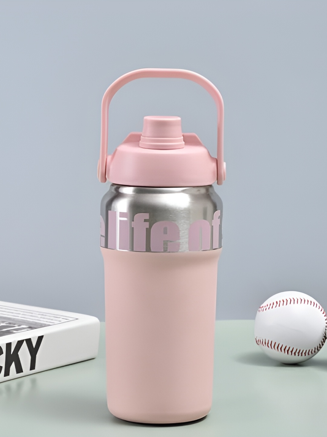 

HomeCloud Pink & Silver-Toned Printed Stainless Steel Vacuum Water Bottle 1L