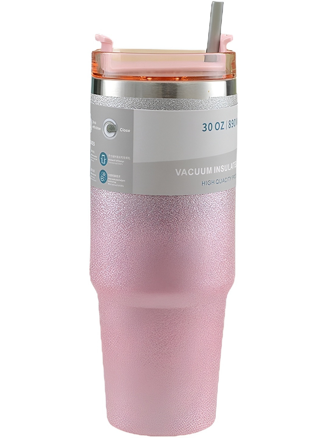 

HomeCloud Pink & Silver-Toned Stainless Steel Double Wall Vacuum Water Bottle 890 ml