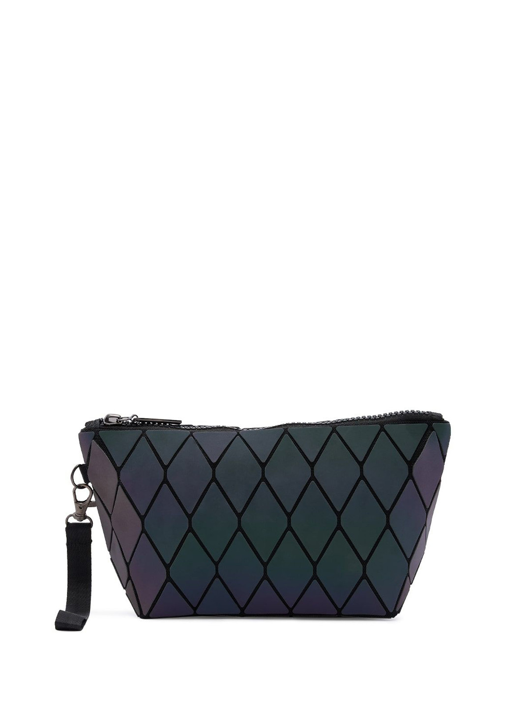 

BAOMI Women Geometric Textured Structured Handheld Bag, Green