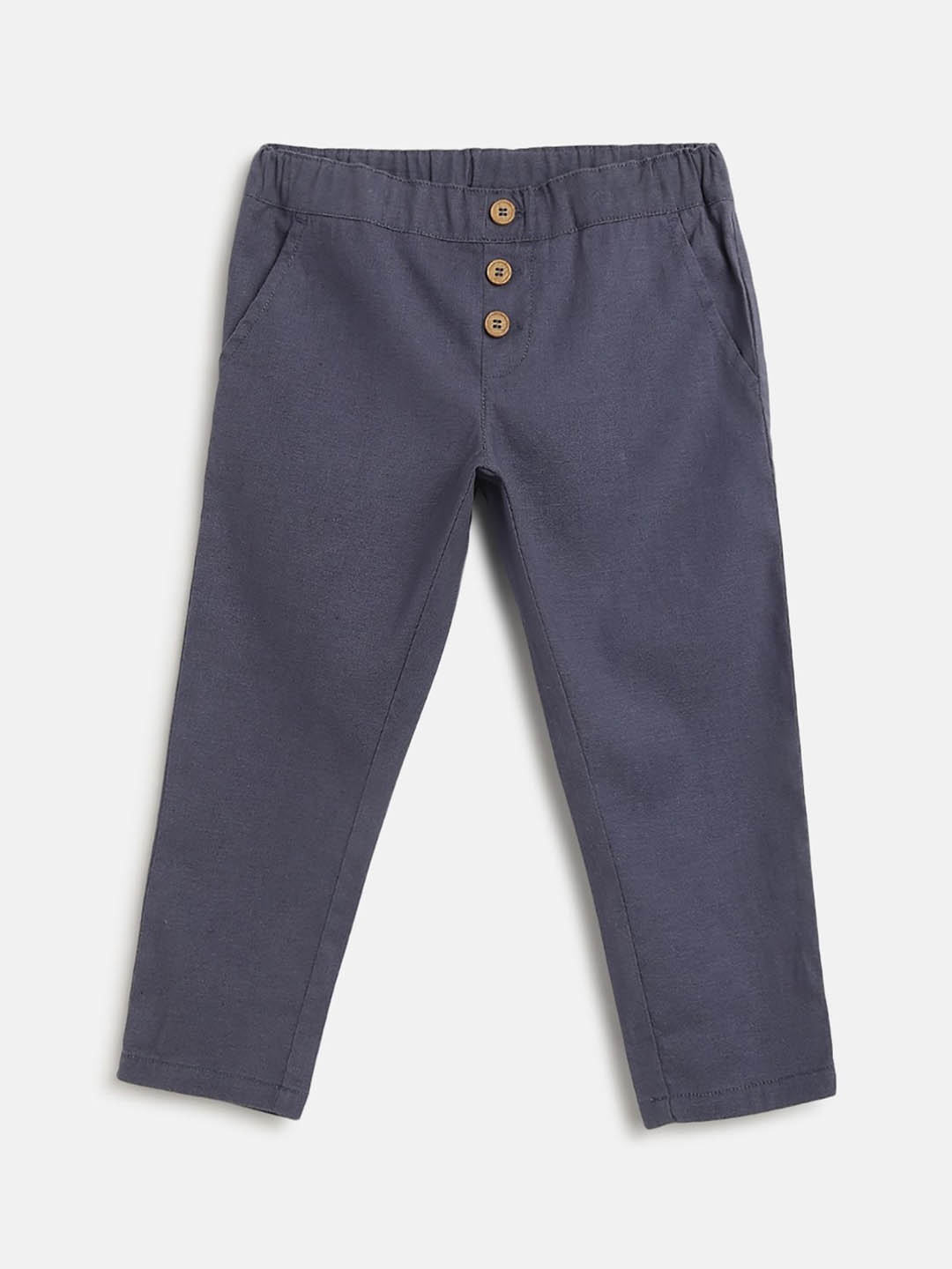 

Chicco Boys Cotton Relaxed Mid-Rise Trousers, Blue