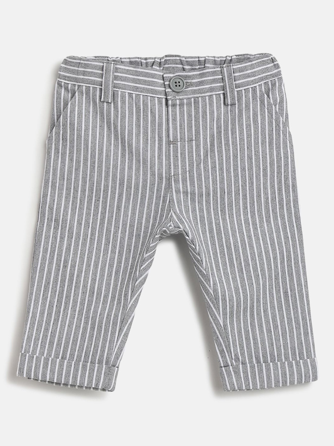 

Chicco Boys Striped Relaxed Regular Fit Trousers, Grey