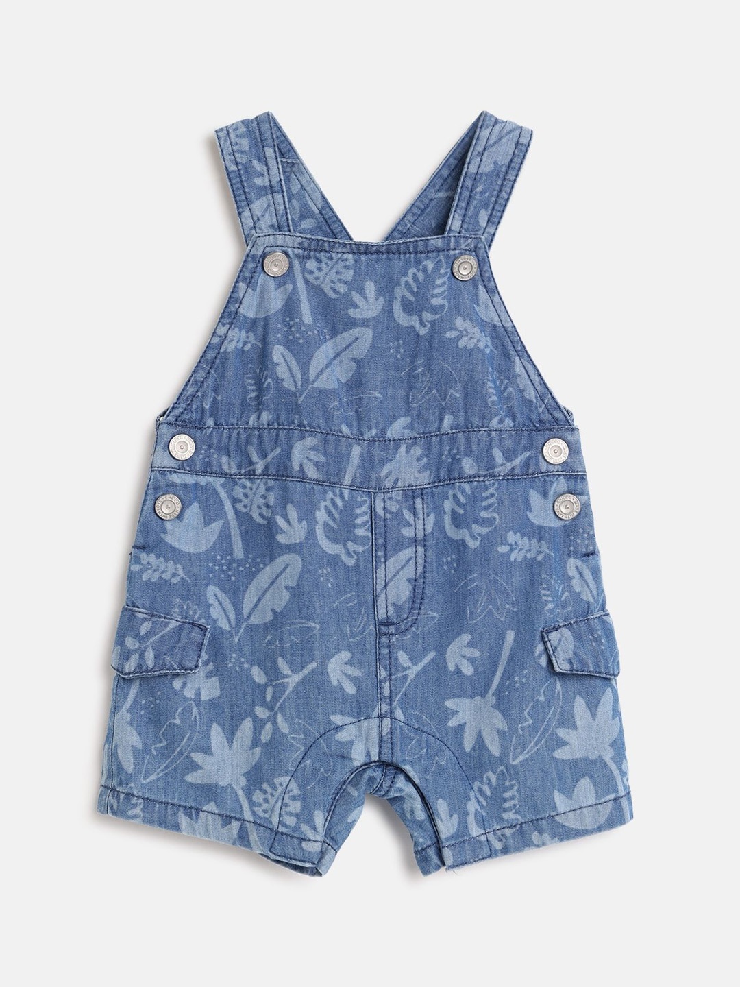 

Chicco Boys Printed Cotton Dungaree, Blue