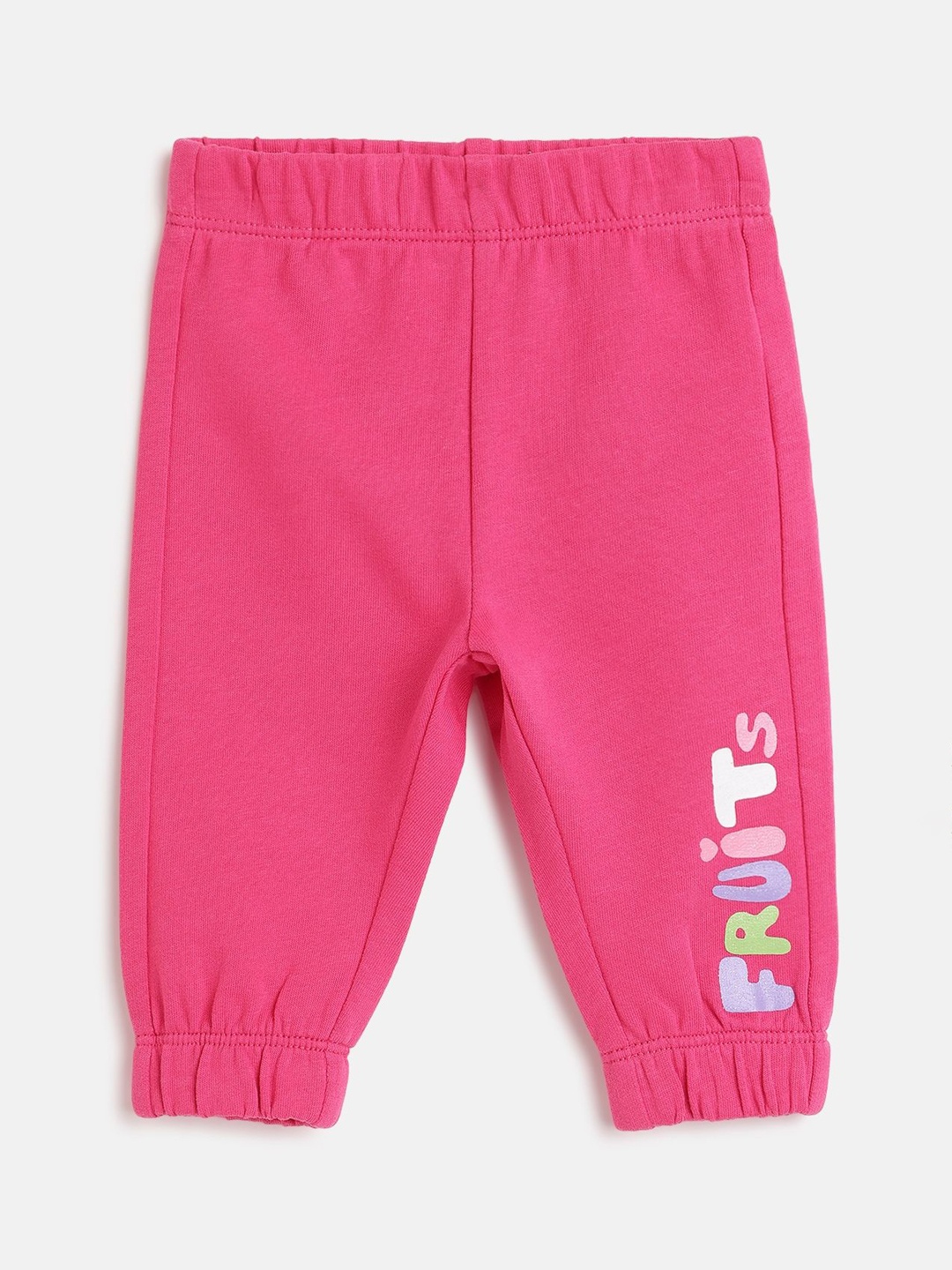 

Chicco Girls Printed Relaxed Regular Fit Mid-Rise Joggers Trousers, Pink