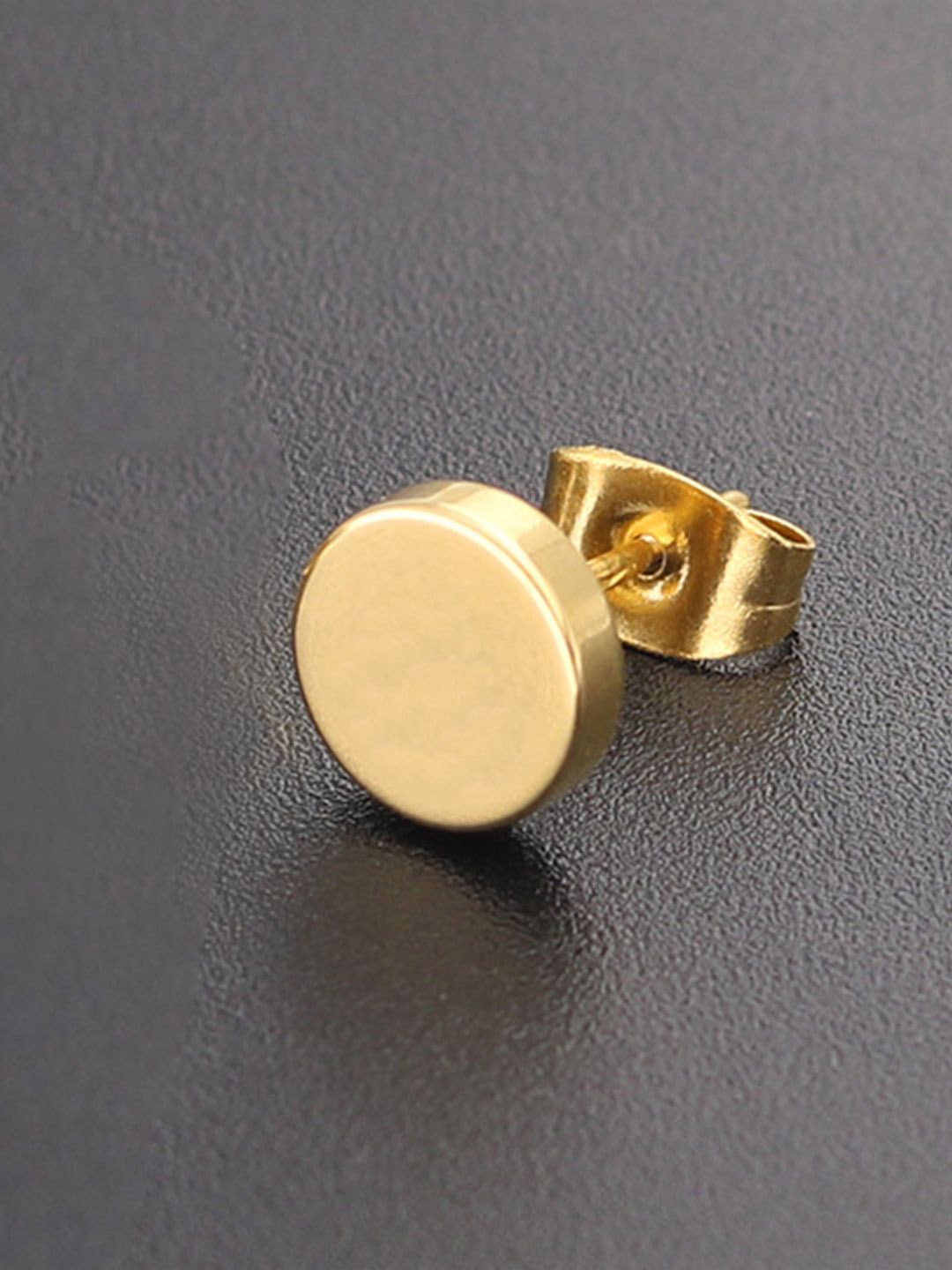 

Peora Stainless Steel Gold-Plated Circular Shaped Studs