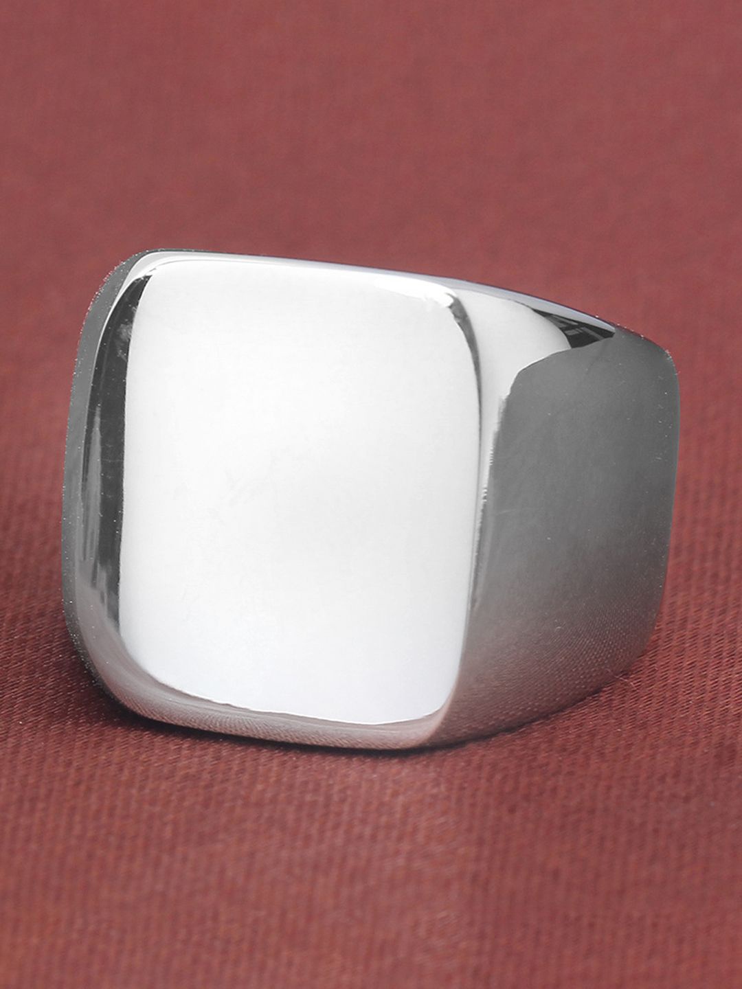 

Peora Men Silver Plated Stainless Steel Finger Ring