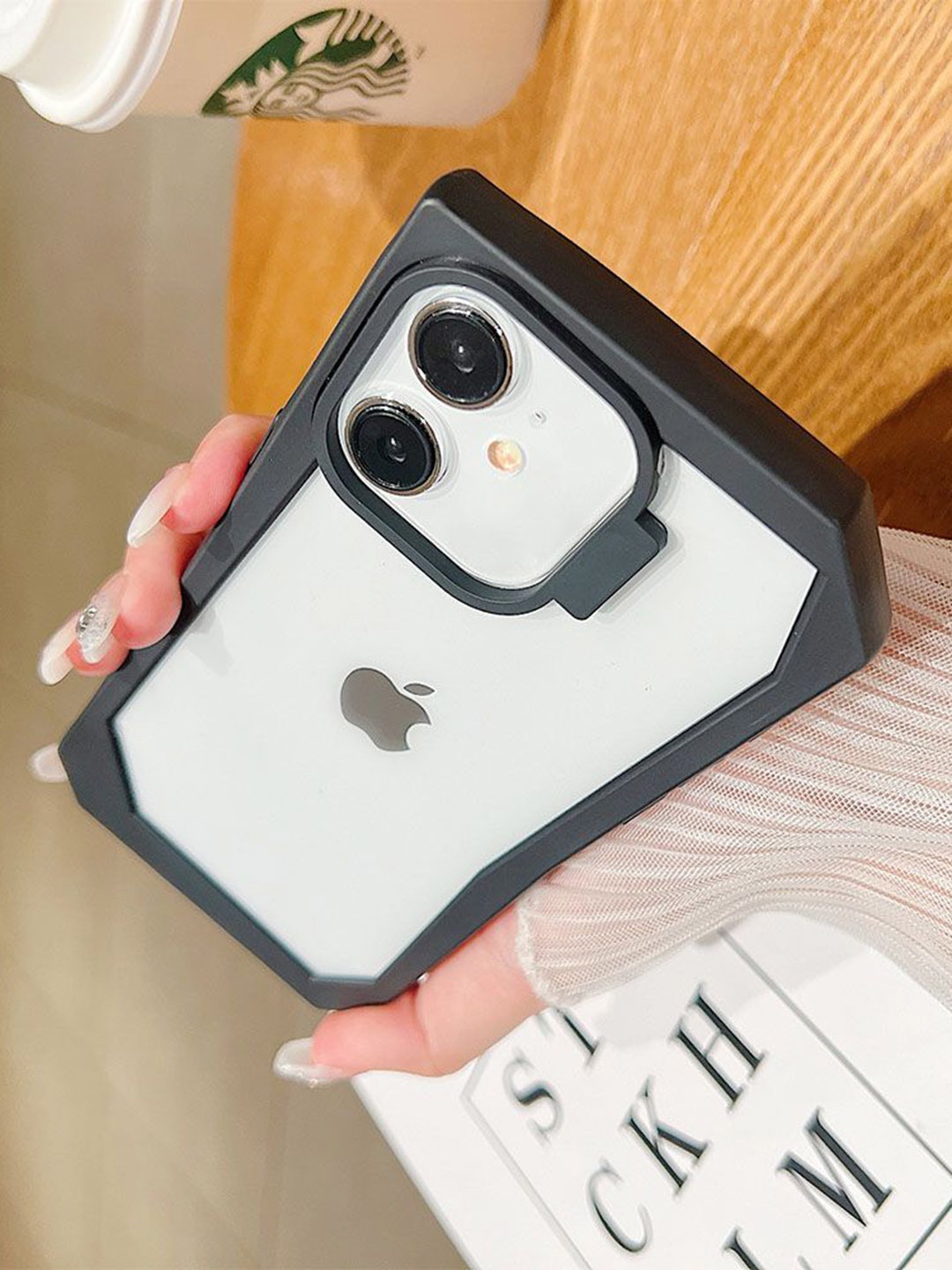 

Luxury Kase LK141 Simple Transparent Irregular Shape iPhone 12 Back Case