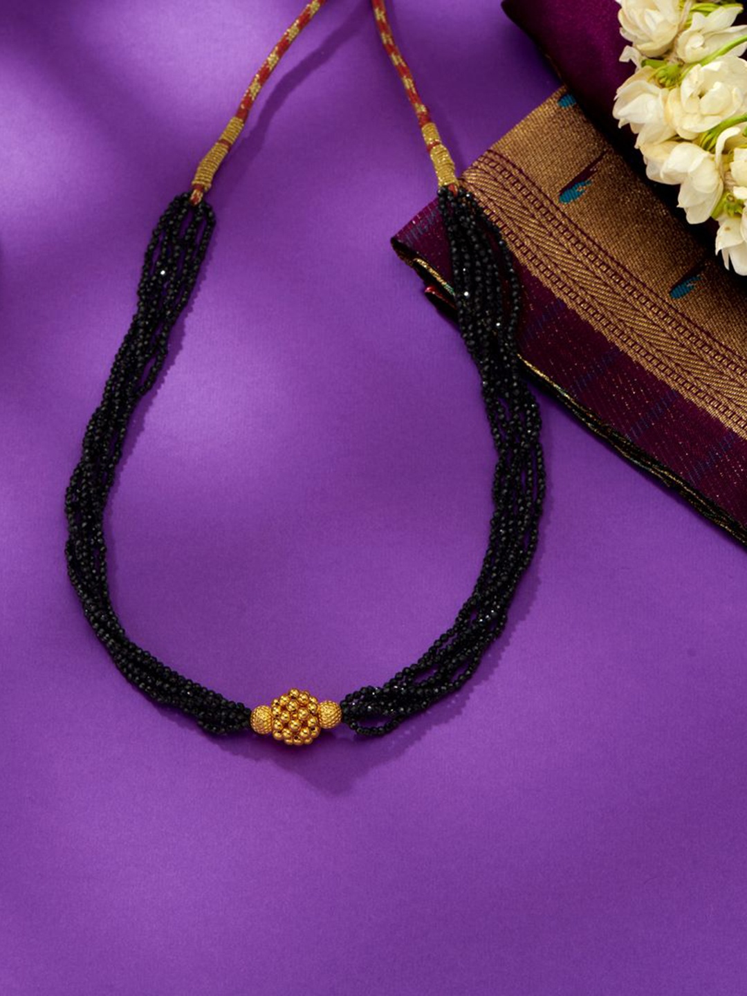 

P N GADGIL JEWELLERS Sankalp Yellow Gold Thushi Necklace For Woman