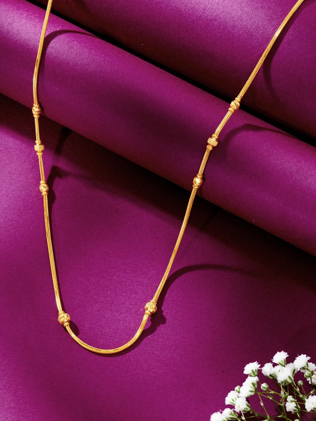 

P N GADGIL JEWELLERS Unisex Auric Rhythm 22 Kt Gold Chain-8.03gm, Yellow