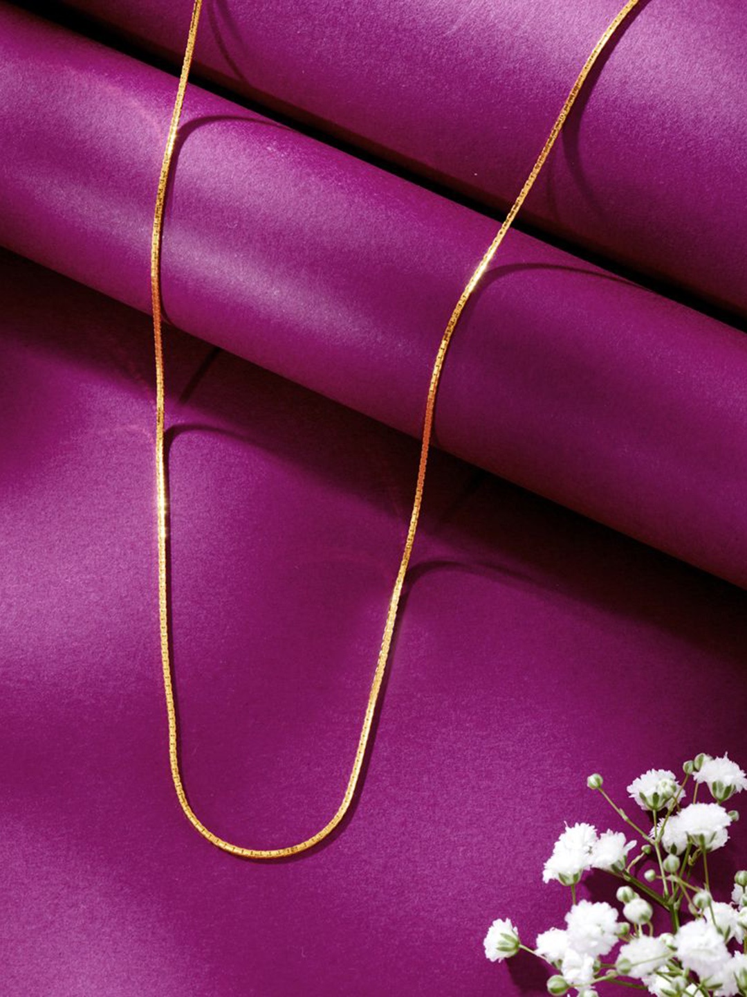 

P N GADGIL JEWELLERS Unisex 22 Kt Golden Thread Gold Chain for Men and Women